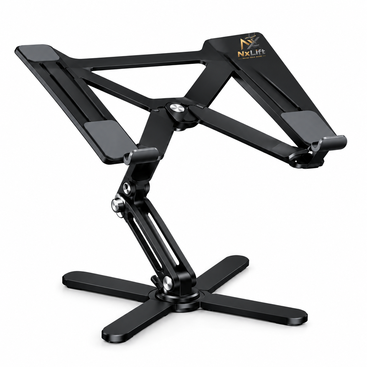Nxlift Ergonomic Height Adjustable Aluminum Laptop Stand Riser with Swivel Base