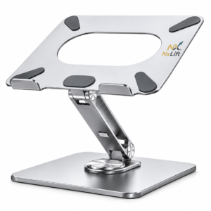 Nxlift Ergonomic Adjustable Aluminum Laptop Stand with 360 Rotating Base